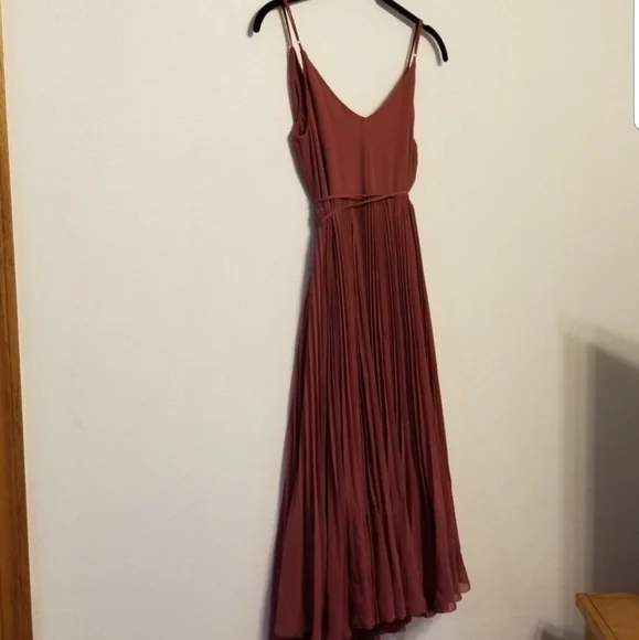 Wilfred (Aritzia) Beaune wrap chiffon dress - apple butter - Picture 5 of 8